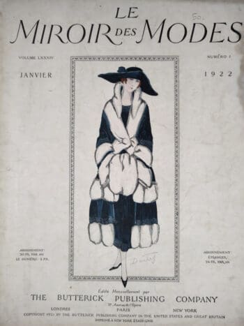 Le Miroir des Modes – Gennaio 1922, N. 1 | Vintage rivista di moda francese con illustrazione di Darly – foto di dettaglio