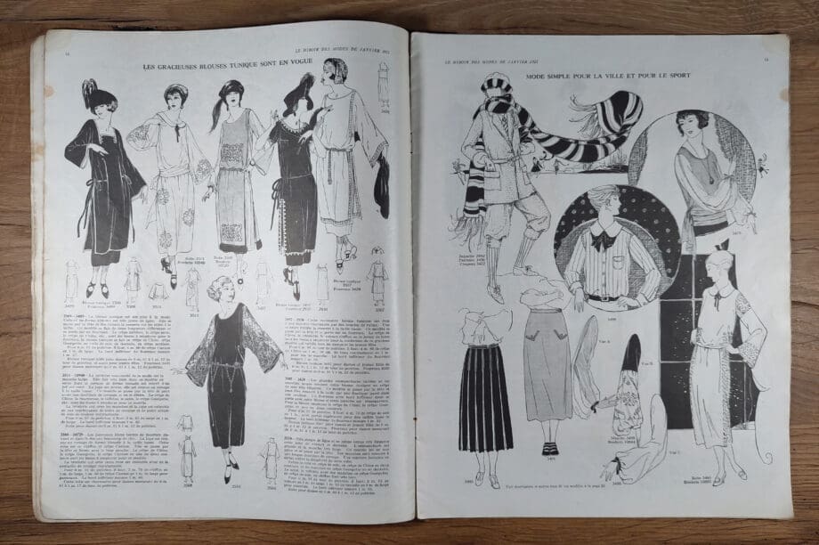 Le Miroir des Modes - January 1922, No. 1 | Vintage French Fashion Magazine with Illustration by Darly - Vergulde Kat