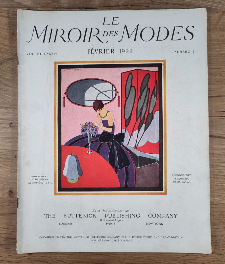 Le Miroir des Modes - February 1922, No. 2 | Art Deco Fashion magazine with Illustration by Raimon - Vergulde Kat