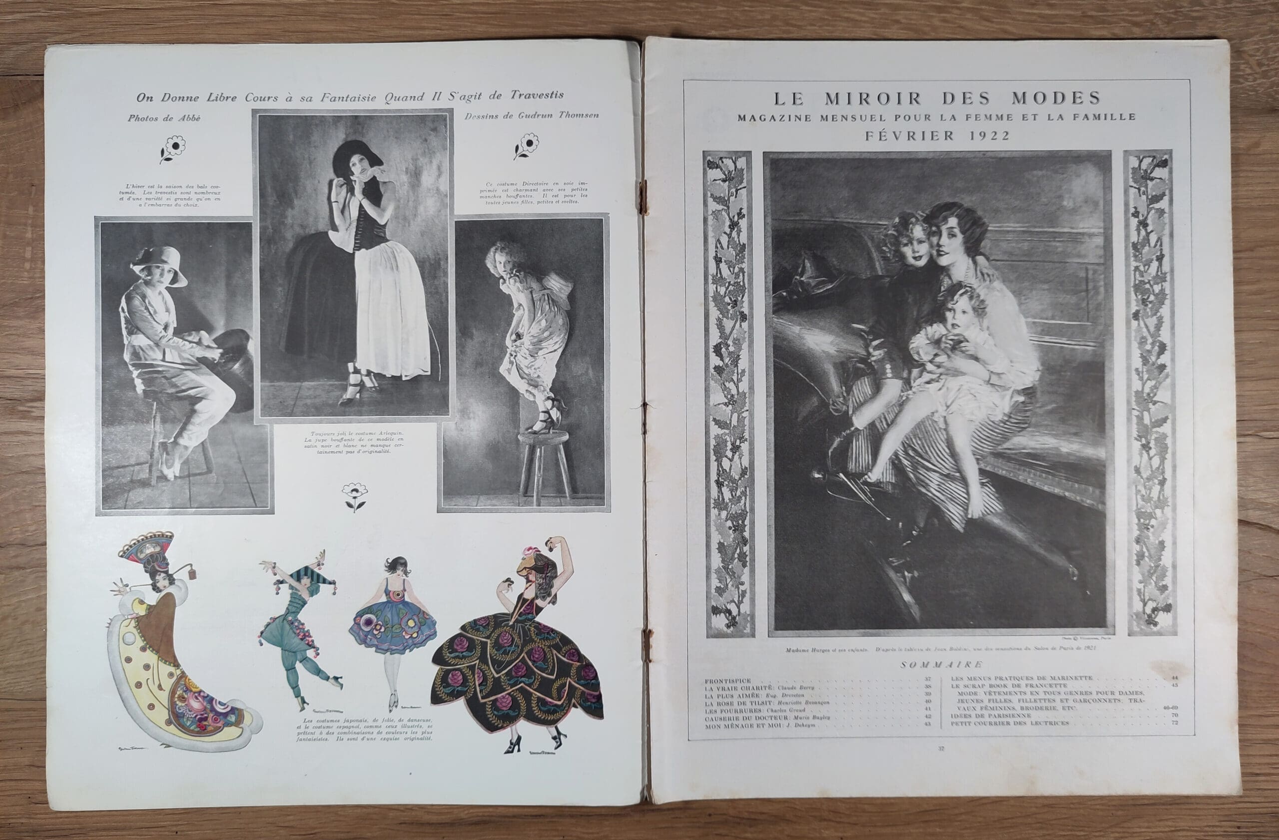 Le Miroir des Modes - February 1922, No. 2 | Art Deco Fashion magazine with Illustration by Raimon - detail photo