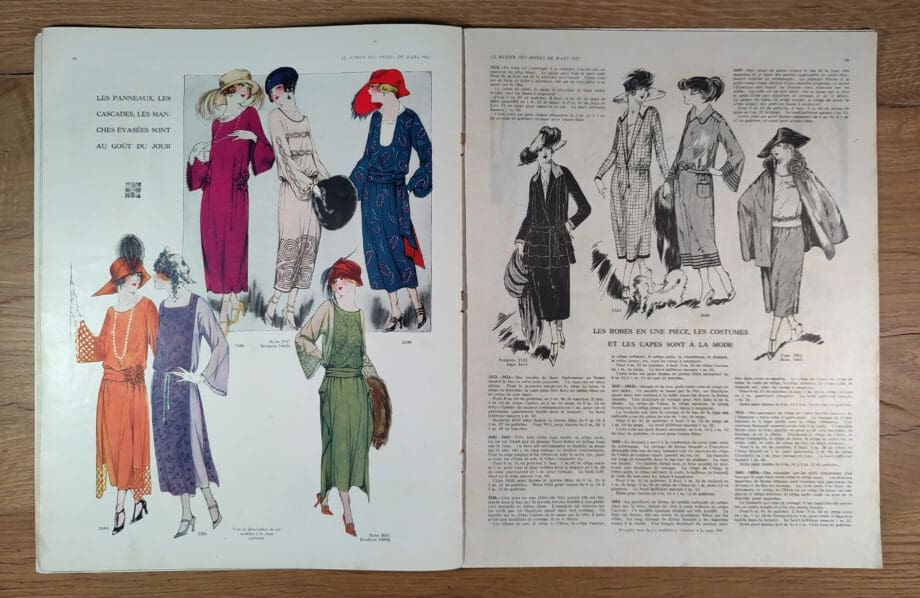 Le Miroir des Modes - March 1922, No. 3 | Vintage French Fashion Magazine with Colourful Art Deco Illustration - Vergulde Kat