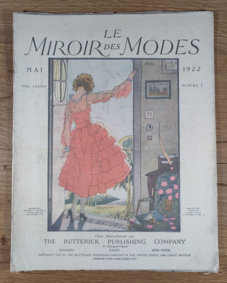 Le Miroir des Modes – Mai 1922, Nr. 5 | Vintage-Französische Modezeitschrift mit Illustrationen im Art-Déco-Stil – Vergulde Kat