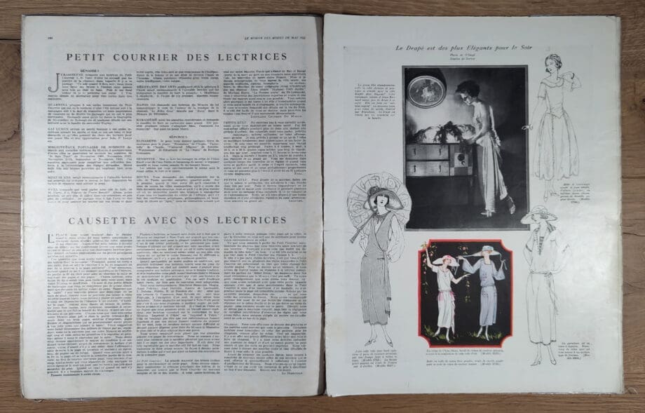 Le Miroir des Modes – Mai 1922, Nr. 5 | Vintage-Französische Modezeitschrift mit Illustrationen im Art-Déco-Stil – Vergulde Kat