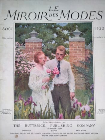 Le Miroir des Modes - August 1922, No. 2 | Vintage French Fashion Magazine with Romantic Illustration - detail photo