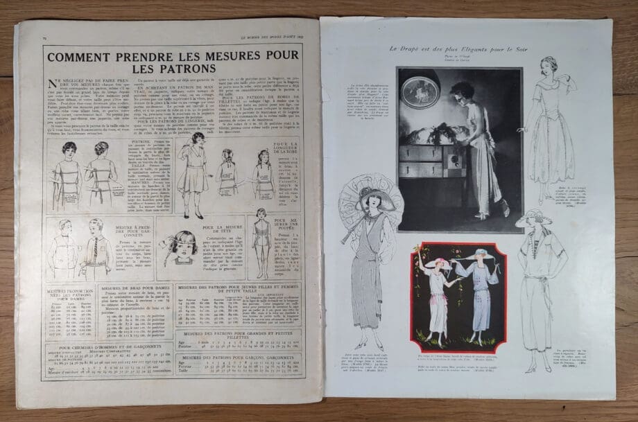 Le Miroir des Modes – Augustus 1922, Nr. 2 | Vintage Frans Modeblad met Romantische Illustratie – Vergulde Kat