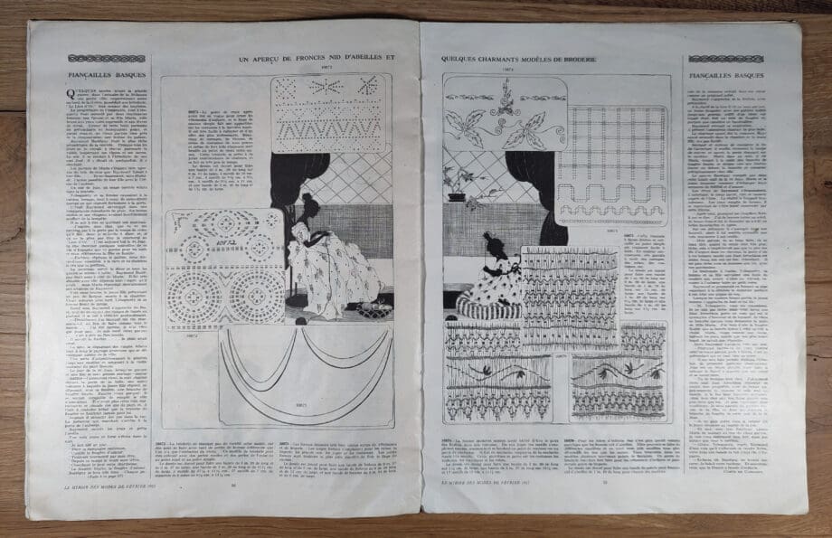 Le Miroir des Modes – Février 1921, n° 2 | Magazine de mode français vintage avec illustration romantique (Robe du Soir) – Vergulde Kat