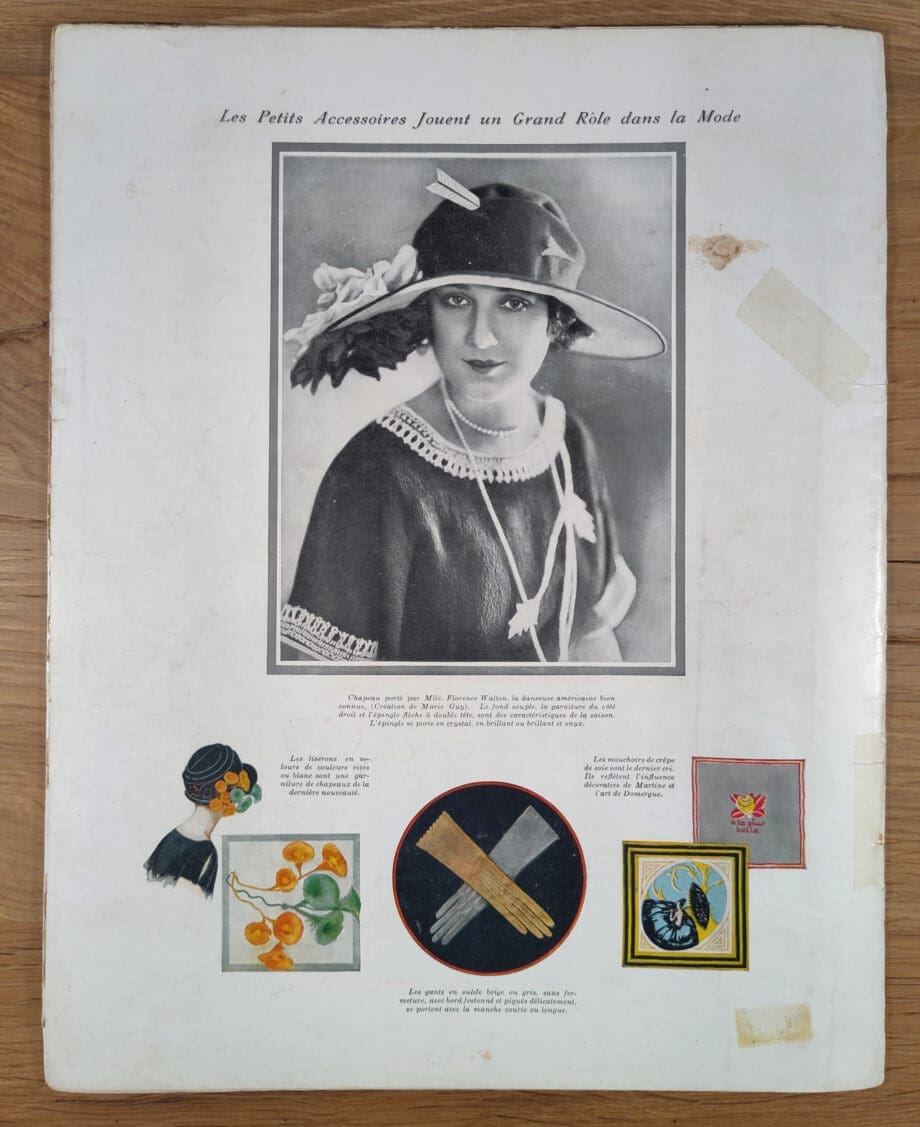 Le Miroir des Modes - November 1922, No. 5 | Vintage French Fashion Magazine with Flower Vase & Oriental Doll - Vergulde Kat