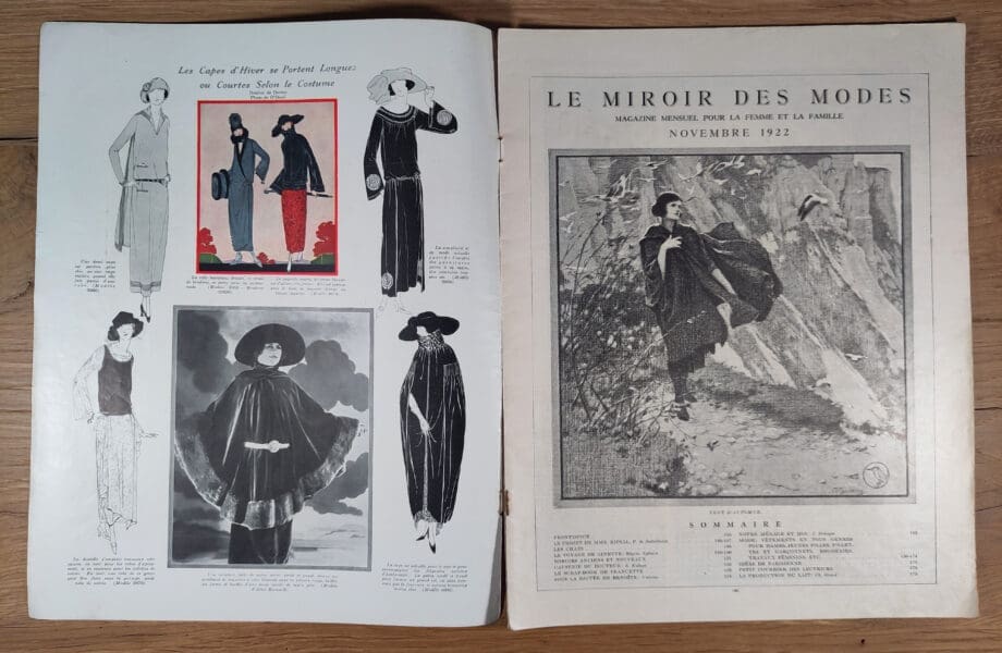 Le Miroir des Modes - November 1922, No. 5 | Vintage French Fashion Magazine with Flower Vase & Oriental Doll - Vergulde Kat