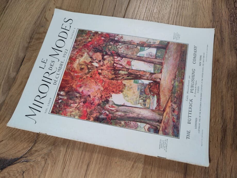 Le Miroir des Modes - December 1922, No. 6 | Vintage French Fashion Magazine with Autumn Landscape Illustration - Vergulde Kat