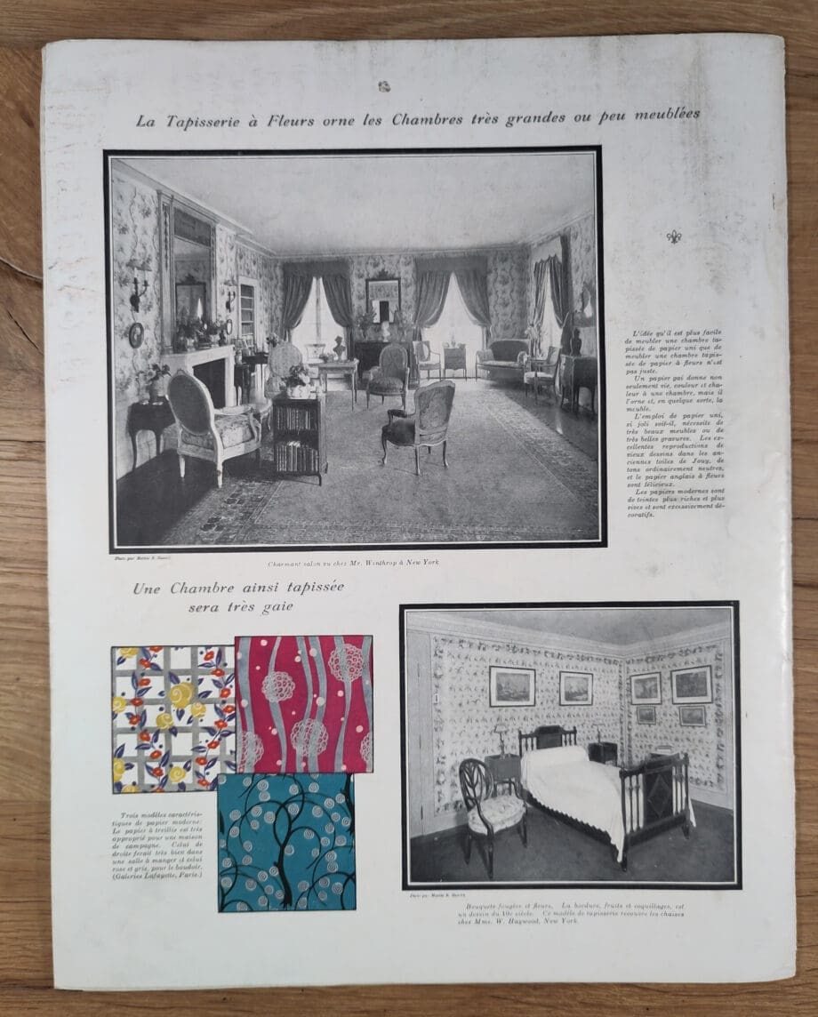 Le Miroir des Modes - December 1922, No. 6 | Vintage French Fashion Magazine with Autumn Landscape Illustration - Vergulde Kat