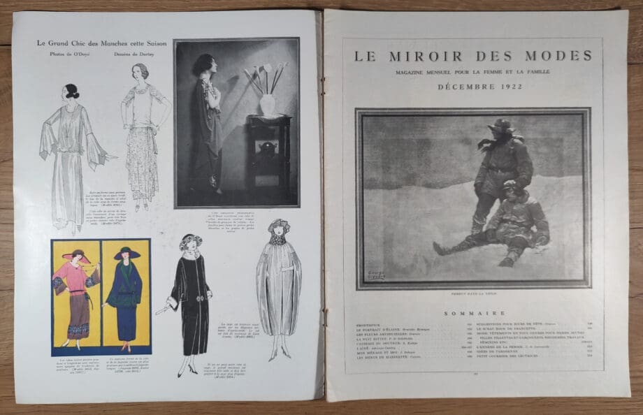 Le Miroir des Modes - December 1922, No. 6 | Vintage French Fashion Magazine with Autumn Landscape Illustration - Vergulde Kat