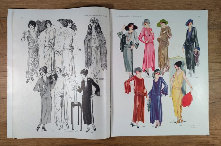 Le Miroir des Modes - December 1922, No. 6 | Vintage French Fashion Magazine with Autumn Landscape Illustration - Vergulde Kat
