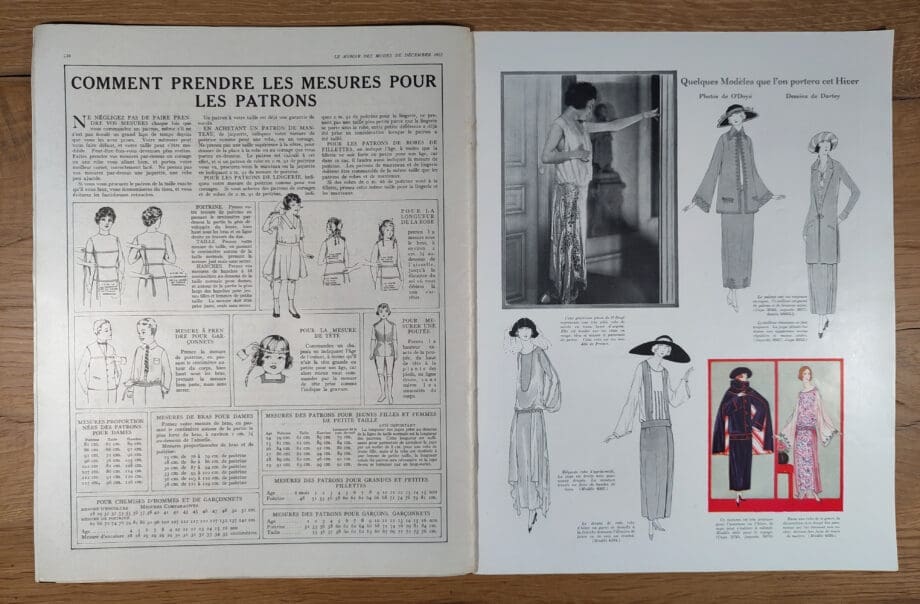 Le Miroir des Modes - December 1922, No. 6 | Vintage French Fashion Magazine with Autumn Landscape Illustration - Vergulde Kat