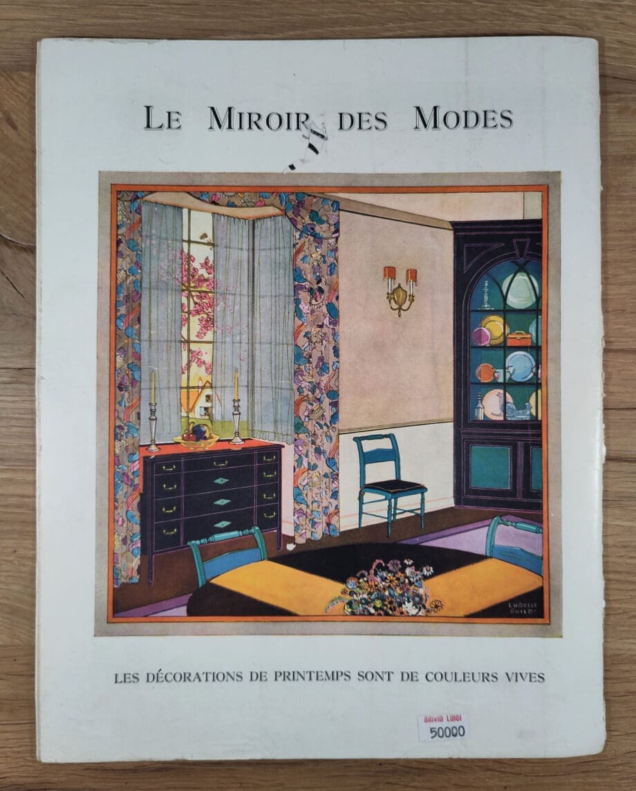 Le Miroir des Modes – Février 1923, n° 2 | Magazine de mode français vintage avec une illustration sur le thème du carnaval – Vergulde Kat