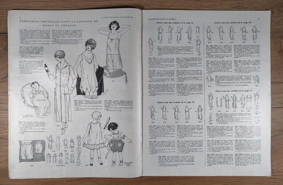 Le Miroir des Modes – Février 1923, n° 2 | Magazine de mode français vintage avec une illustration sur le thème du carnaval – Vergulde Kat