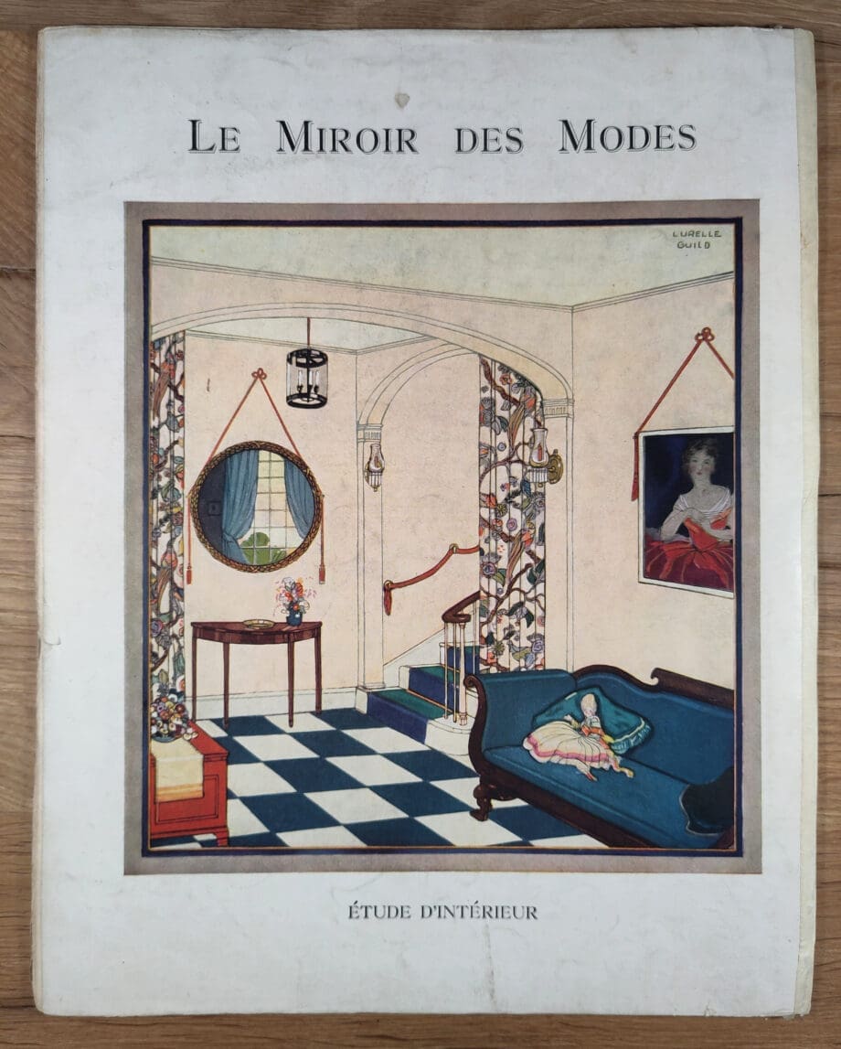 Le Miroir des Modes - April 1923, No. 4 | Vintage French Fashion Magazine with Mother and Daughter at Flower Stall - Vergulde Kat