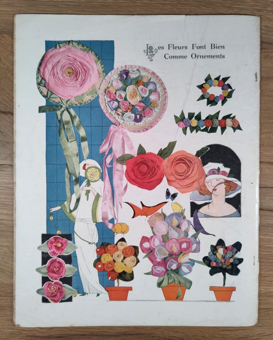 Le Miroir des Modes – Mei 1923 Nr. 5 | Vintage Frans Modeblad met Lentebloemen Illustratie – Vergulde Kat