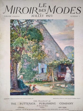 Le Miroir des Modes - July 1923 No. 1 | Vintage French Fashion Magazine with Country Summer Scene - detail photo
