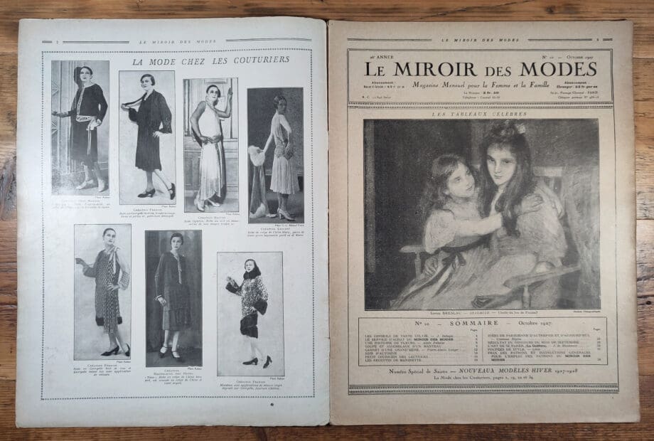 Le Miroir des Modes - October 1927 | Art Deco Mode Magazine - Vergulde Kat
