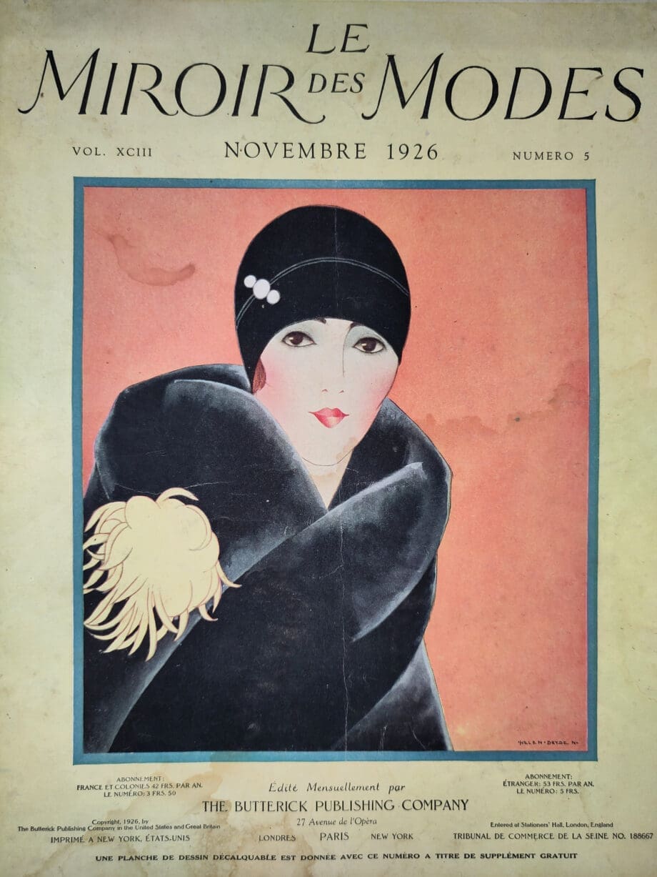 Le Miroir des Modes – Novembre 1926 | Magazine de mode Art déco – Vergulde Kat