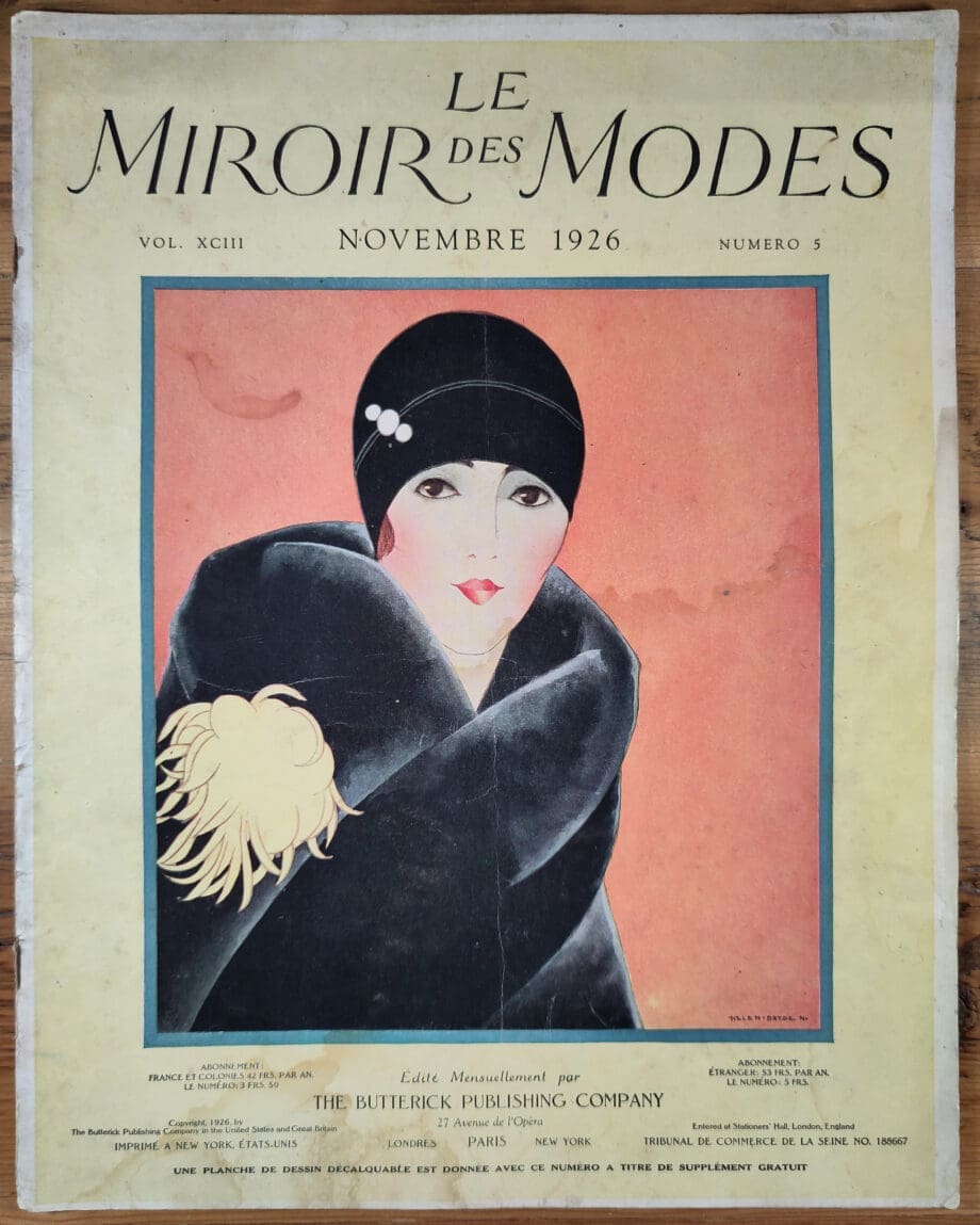 Le Miroir des Modes – Novembre 1926 | Magazine de mode Art déco – Vergulde Kat