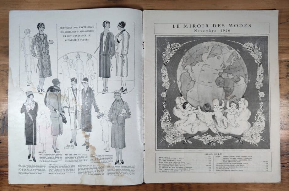 Le Miroir des Modes – Novembre 1926 | Magazine de mode Art déco – Vergulde Kat