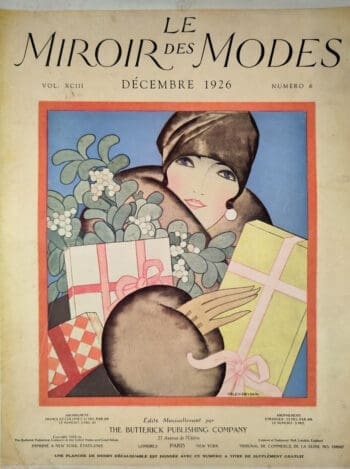 Le Miroir des Modes - December 1926 | Art Deco Christmas edition Fashion magazine - detail photo