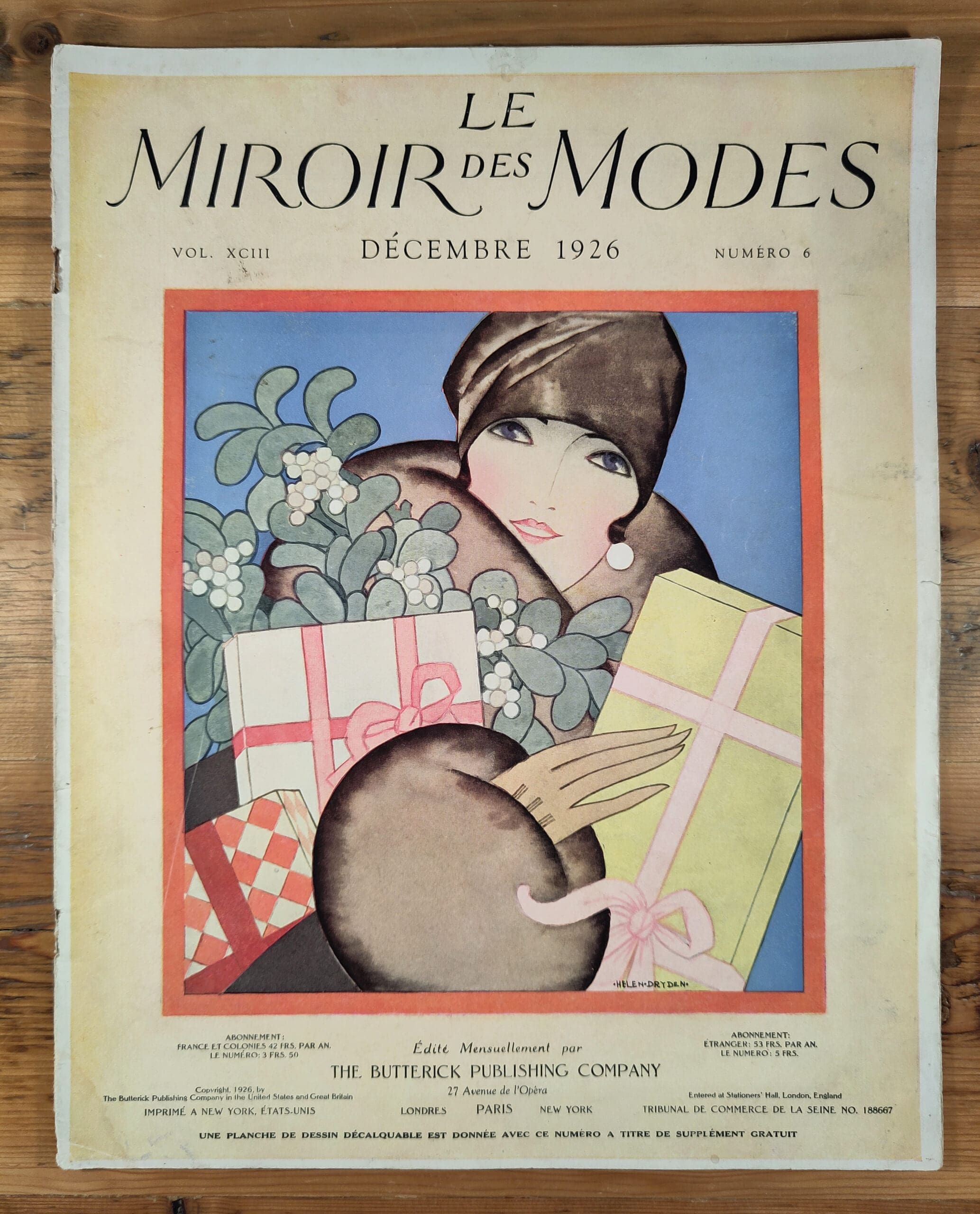 Le Miroir des Modes – Décembre 1926 | Édition de Noël Art Déco magazine de mode – photo de détail