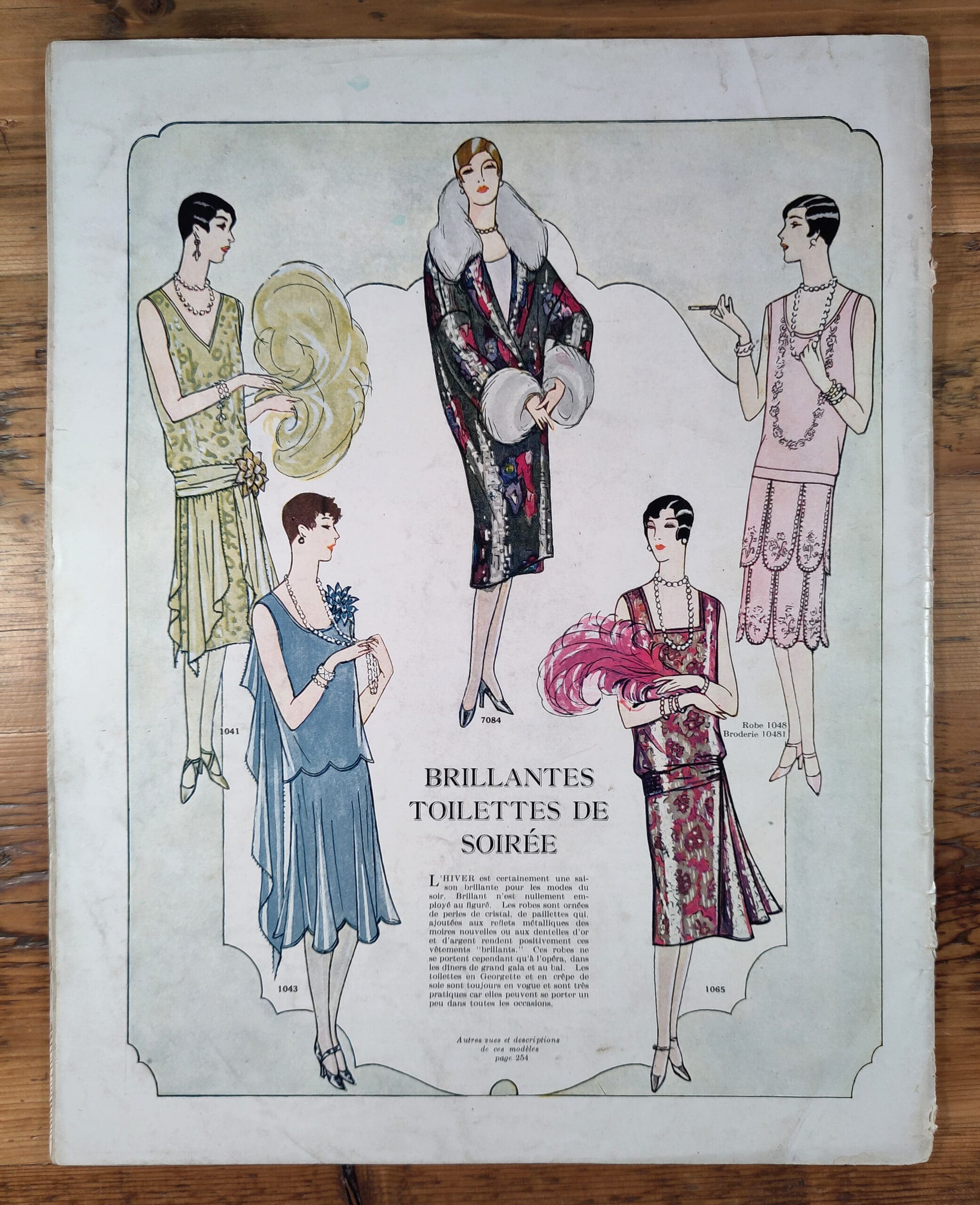 Le Miroir des Modes – Décembre 1926 | Édition de Noël Art Déco magazine de mode – photo de détail