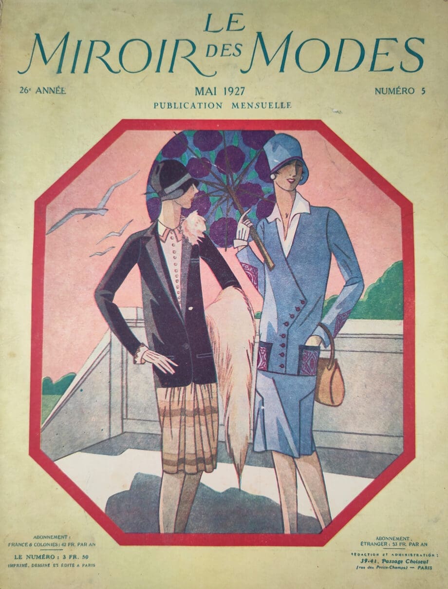 Le Miroir des Modes – Mai 1927 | Magazine de mode français vintage avec illustration Art déco – Vergulde Kat