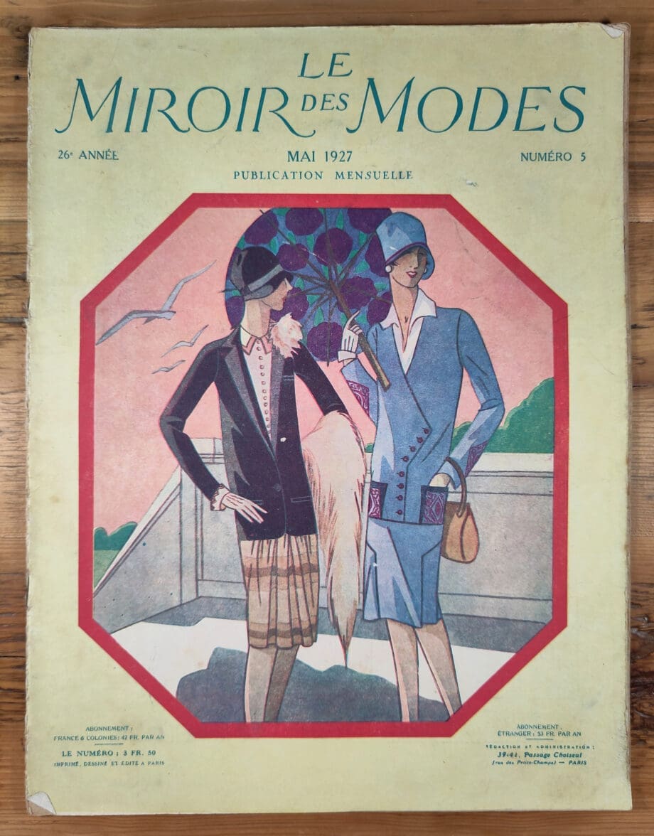 Le Miroir des Modes – Mai 1927 | Magazine de mode français vintage avec illustration Art déco – Vergulde Kat