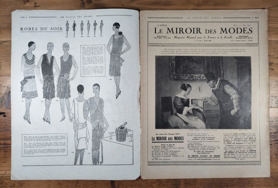 Le Miroir des Modes – Mai 1927 | Magazine de mode français vintage avec illustration Art déco – Vergulde Kat