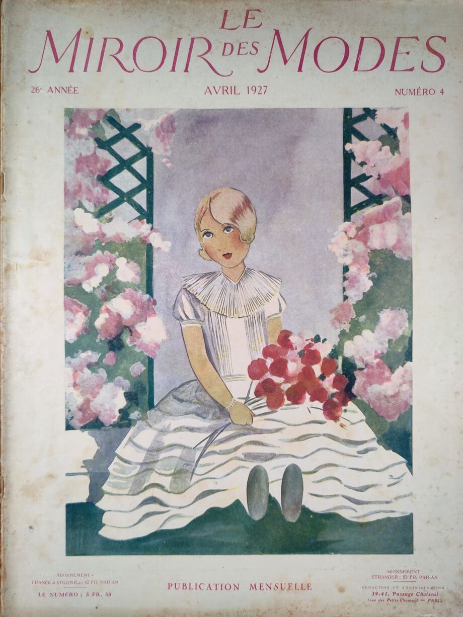 Le Miroir des Modes – Avril 1927 | Magazine de mode français vintage avec illustration printanière – Vergulde Kat