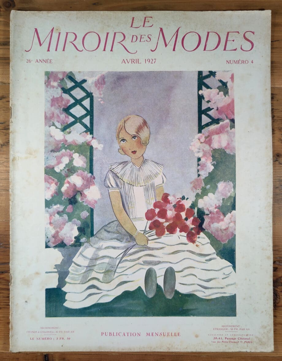 Le Miroir des Modes – Avril 1927 | Magazine de mode français vintage avec illustration printanière – Vergulde Kat