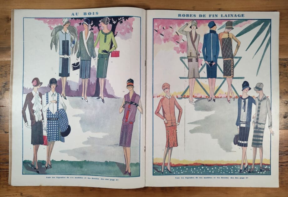 Le Miroir des Modes – Avril 1927 | Magazine de mode français vintage avec illustration printanière – Vergulde Kat