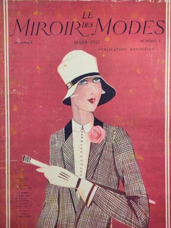 Le Miroir des Modes - March 1927 | Original Art Deco Fashion magazine from France - detail photo