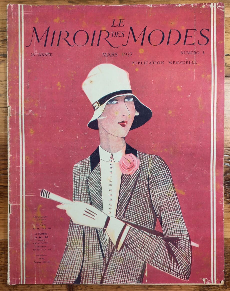 Le Miroir des Modes - March 1927 | Original Art Deco Fashion magazine from France - Vergulde Kat