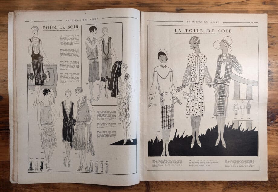 Le Miroir des Modes - March 1927 | Original Art Deco Fashion magazine from France - Vergulde Kat