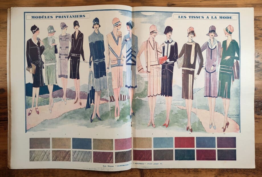 Le Miroir des Modes - March 1927 | Original Art Deco Fashion magazine from France - Vergulde Kat