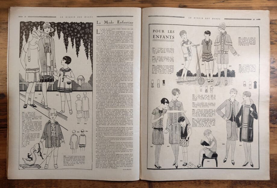Le Miroir des Modes - March 1927 | Original Art Deco Fashion magazine from France - Vergulde Kat