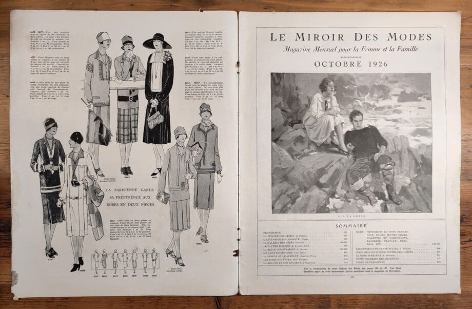 Le Miroir des Modes - October 1926 | Stylish Art Deco Fashion magazine from France - Vergulde Kat