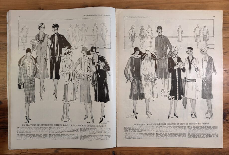 Le Miroir des Modes – September 1926 | Vintage Franse Mode Illustratie van Pearl L. Hill – Vergulde Kat