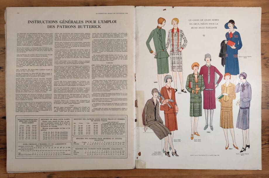Le Miroir des Modes – September 1926 | Vintage Franse Mode Illustratie van Pearl L. Hill – Vergulde Kat