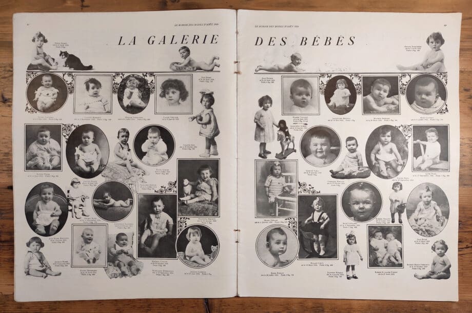 Le Miroir des Modes – Août 1926 | Couverture vintage française représentant un garçon et un chien – Vergulde Kat