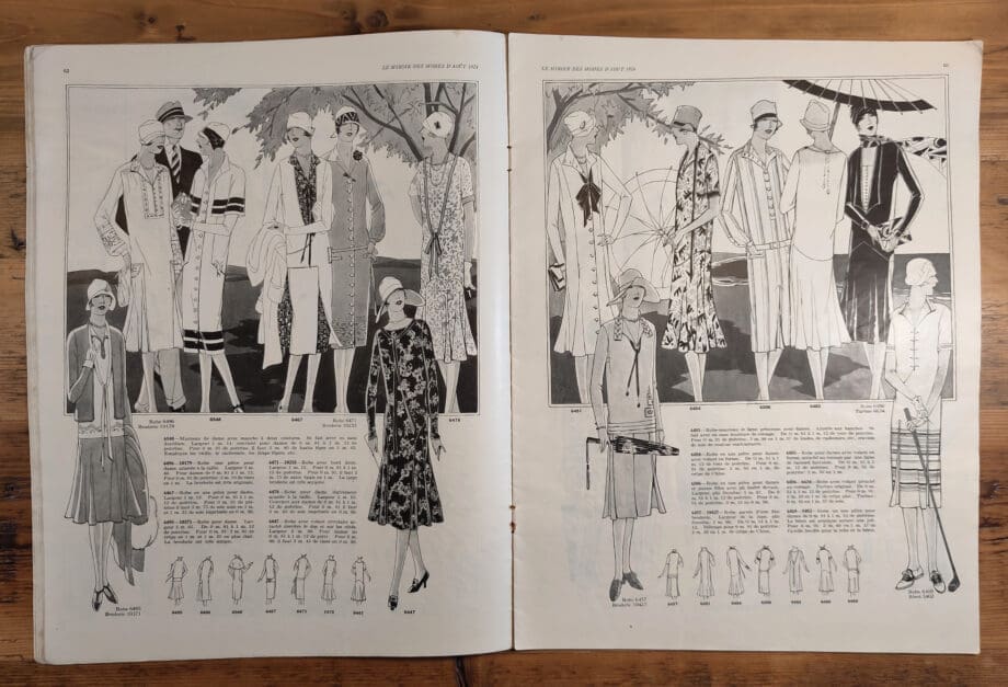 Le Miroir des Modes – Août 1926 | Couverture vintage française représentant un garçon et un chien – Vergulde Kat