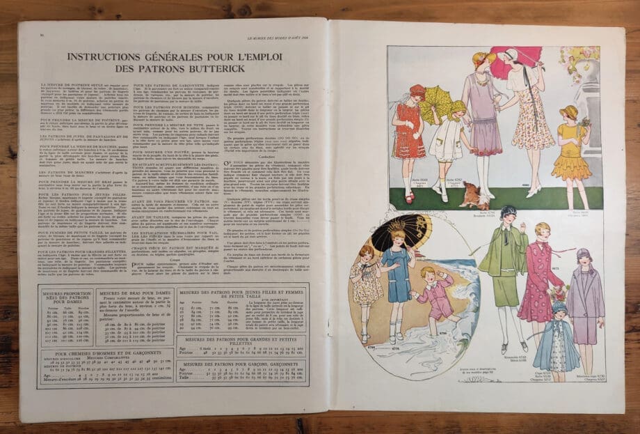 Le Miroir des Modes – Août 1926 | Couverture vintage française représentant un garçon et un chien – Vergulde Kat