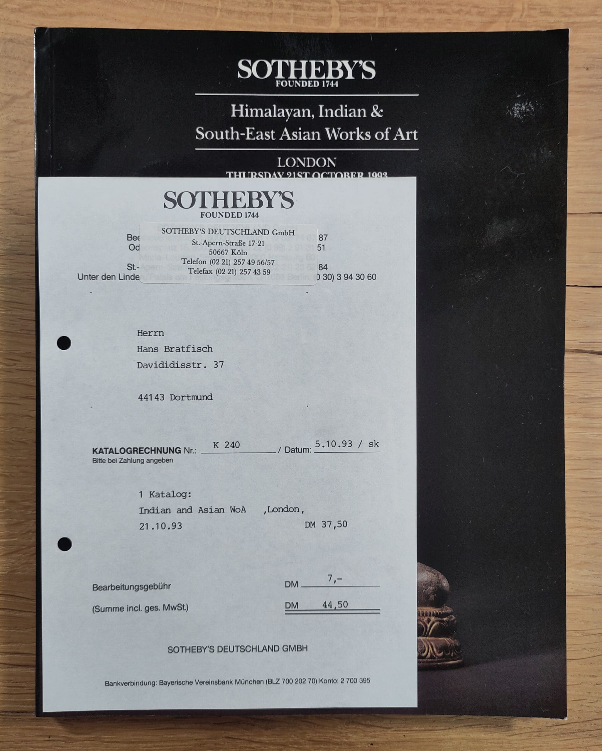 Sotheby's catalogue - Indian, Himalayan and Southeast Asian Works of Art - London 1993 - detail photo
