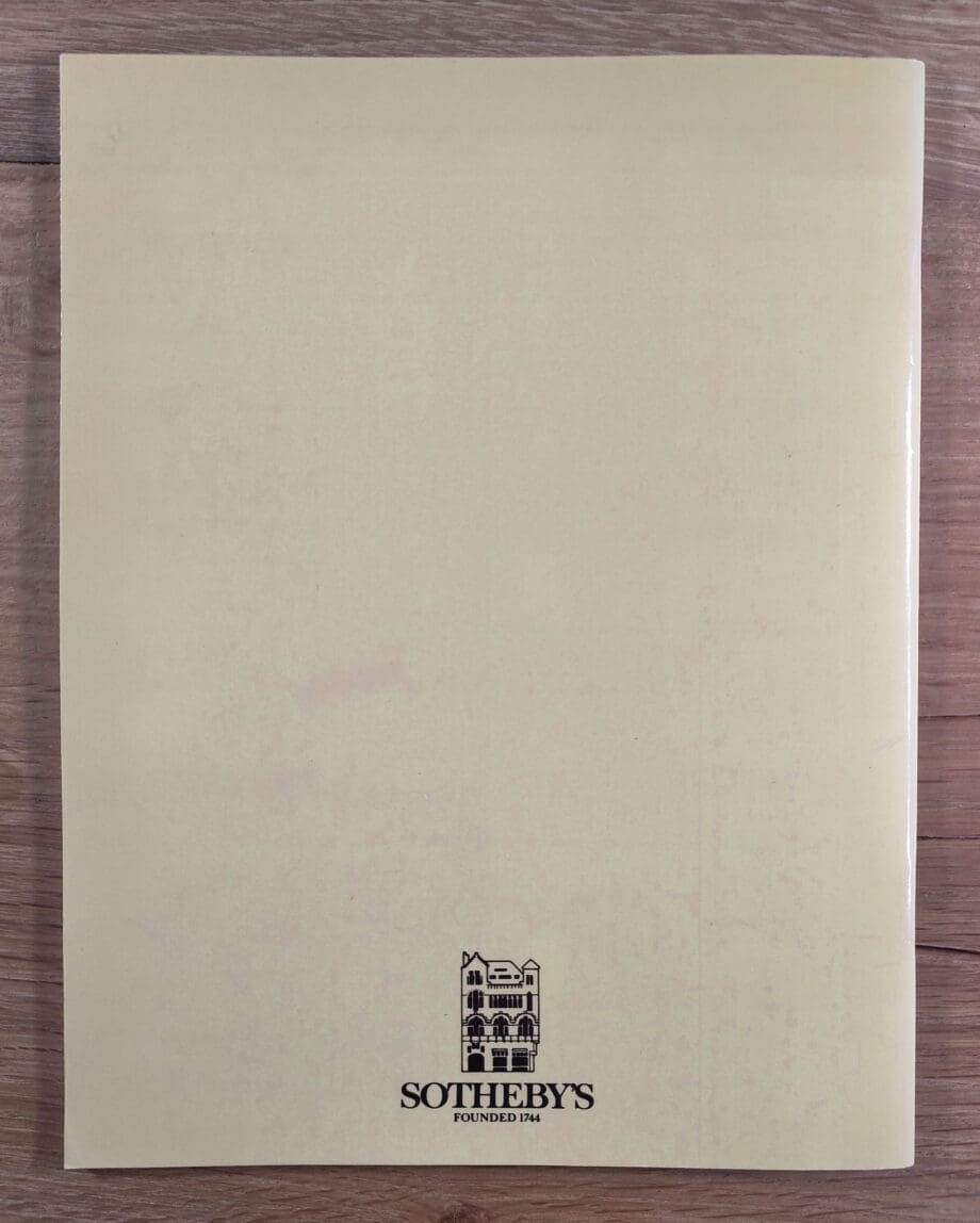 Sotheby’s catalogus Chinese & Japanese Ceramics 1986, A.A. Luyt – Vergulde Kat