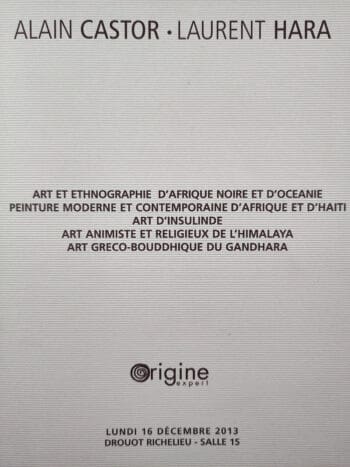 Veilingcatalogus Tribale Kunst Alain Castor & Laurent Hara - 2013 – detailfoto