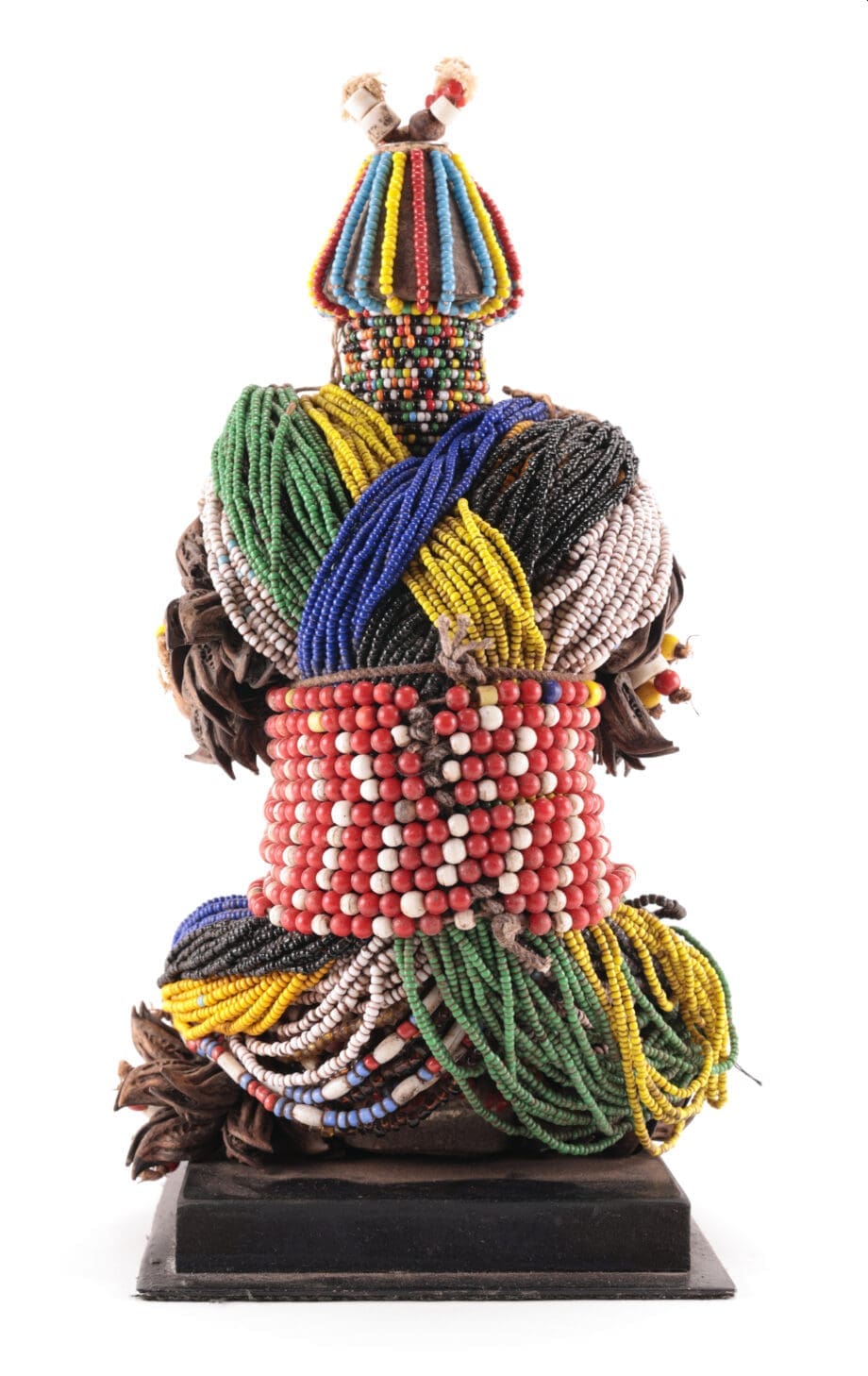 Statua ancestrale Fali del Camerun con decorazioni in perline – 29 cm – Vergulde Kat